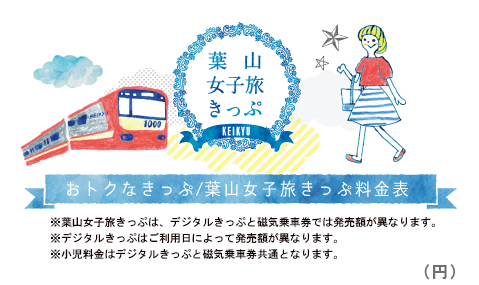 各駅からの料金 葉山女子旅きっぷ 京浜急行電鉄 Keikyu