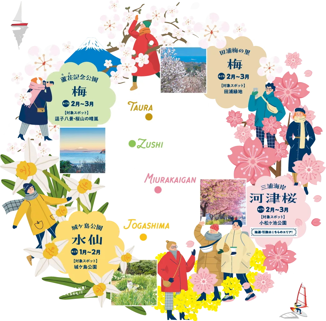 花めぐりデジタルスタンプラリー 地図