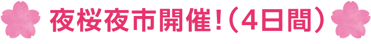 夜桜夜市開催！（4日間）