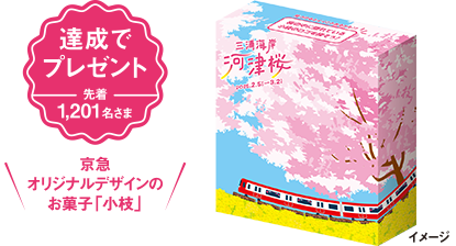 達成でプレゼント　先着1,201名さま