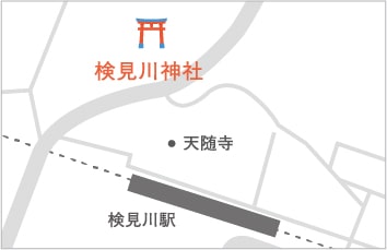 検見川神社への地図