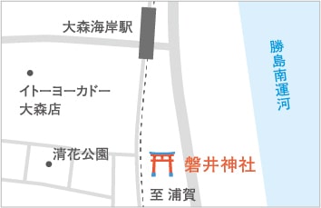 磐井神社への地図