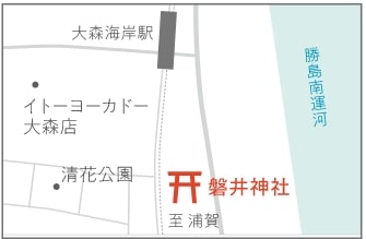 磐井神社への地図