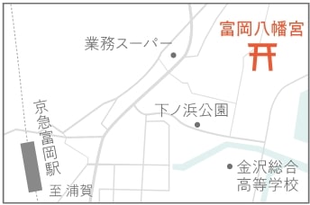 富岡八幡宮への地図