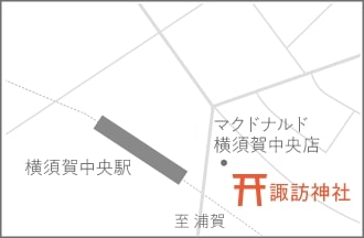 諏訪神社への地図