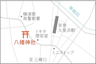 八幡神社への地図