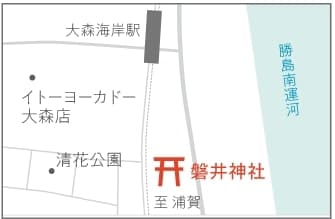 磐井神社への地図