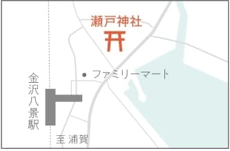 瀬戸神社への地図