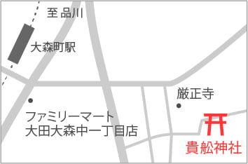 磐井神社への地図