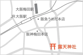 露天神社への地図