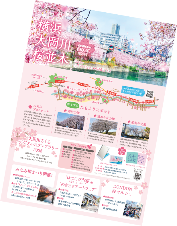 大岡川桜並木2025パンフレットイメージ