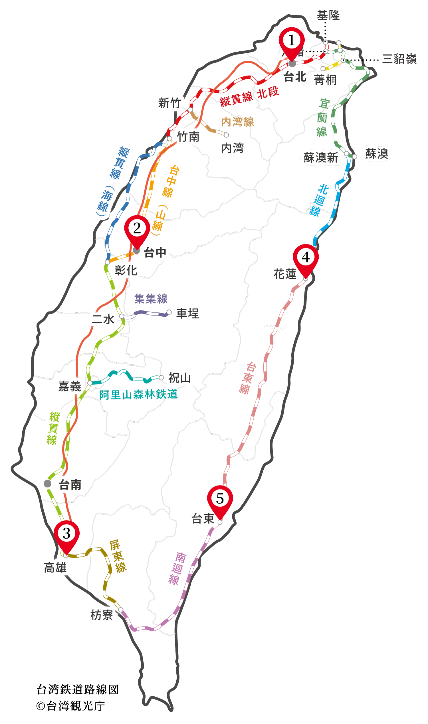 台湾の地図