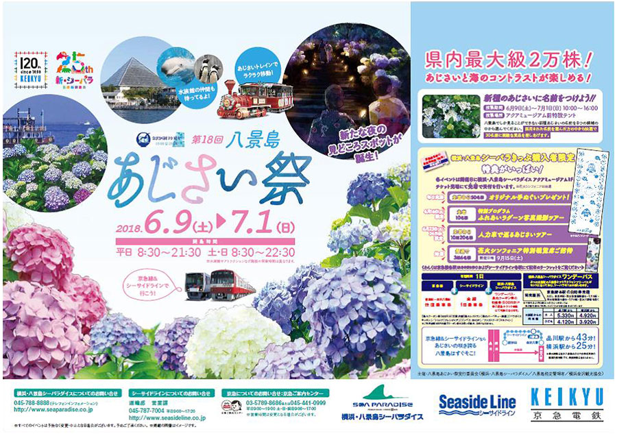 6月9日 土 から 八景島あじさい祭 キャンペーンを開催 ニュースリリース 京浜急行電鉄 Keikyu