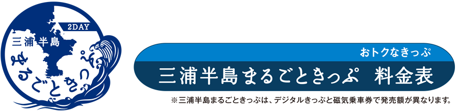 おトクなきっぷ 三浦半島まるごときっぷ 料金表